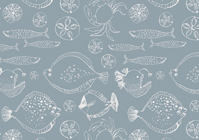 Under the Sea, Blue Mist - Roller Blind - Image 6